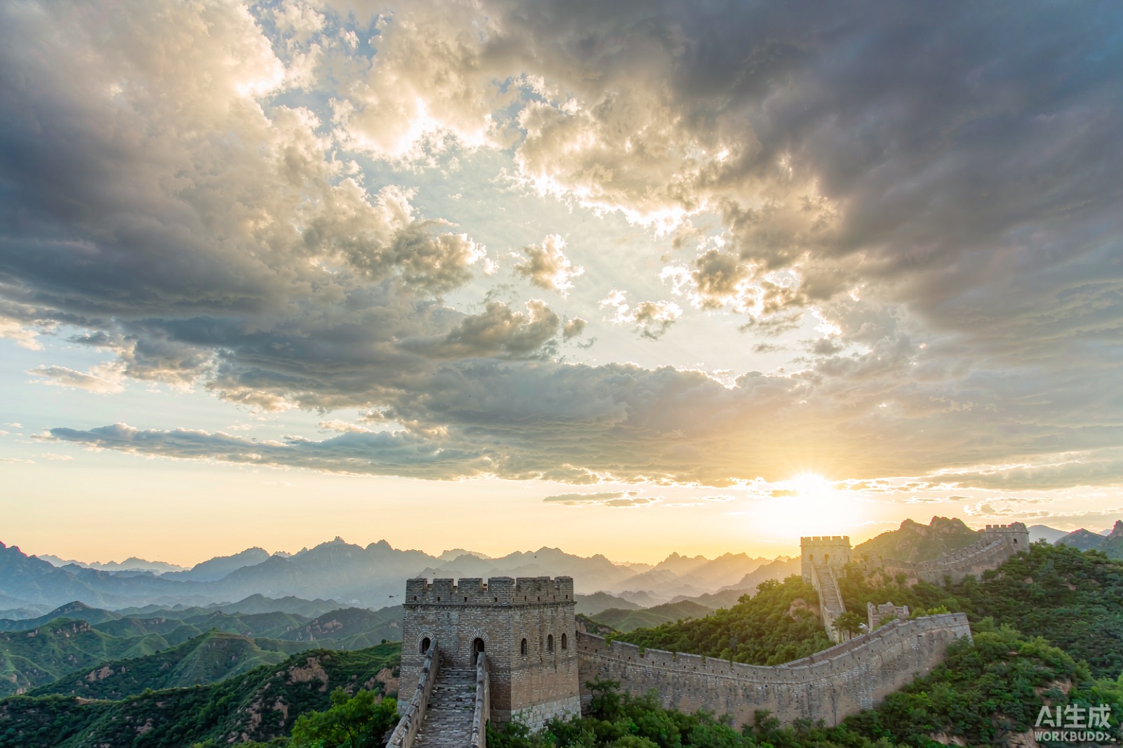 The Great Wall at sunrise