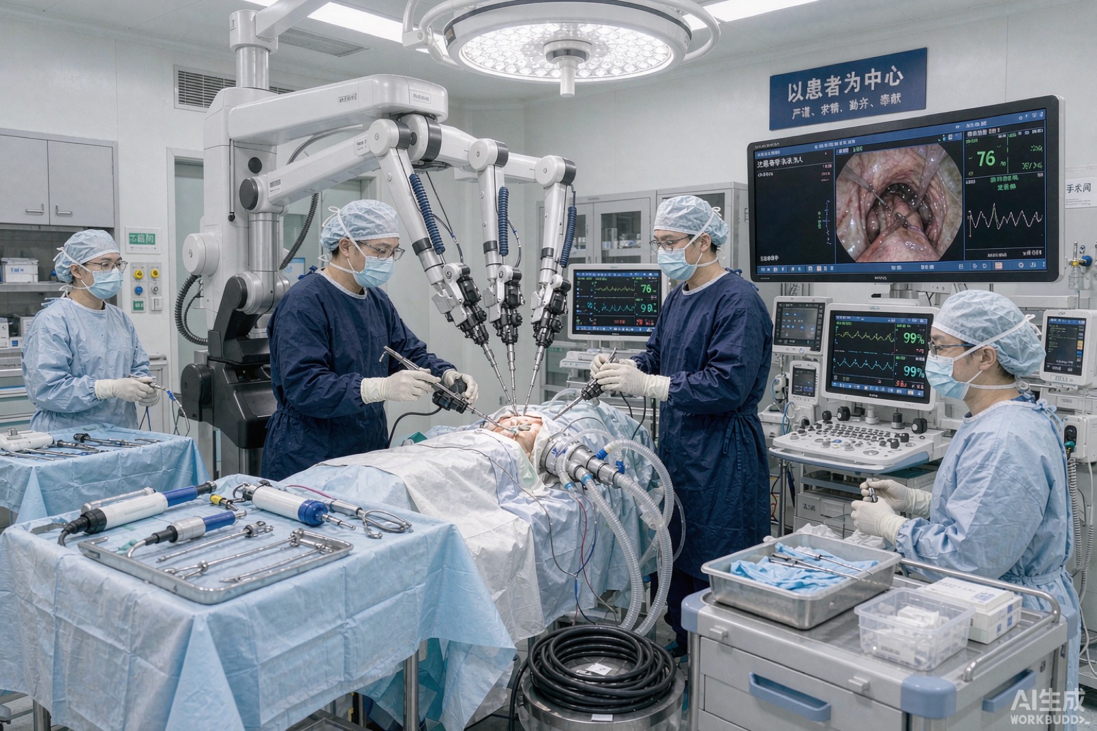 Robotic surgery suite, partner hospital